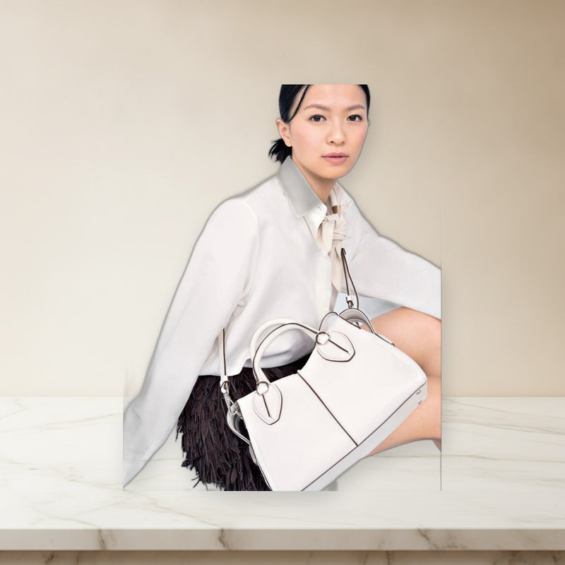 Tods D-styling Bag Handbag Shoulder Bag White Leather