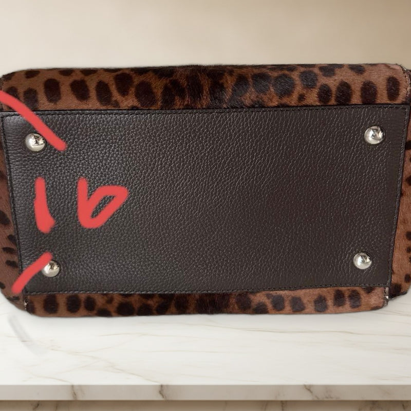 Cartier Harako Leopard Print Calf Hair Handbag
