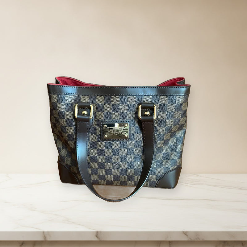 Louis Vuitton Damier Hamstead Pm Shoulder Bag Handbag Canvas