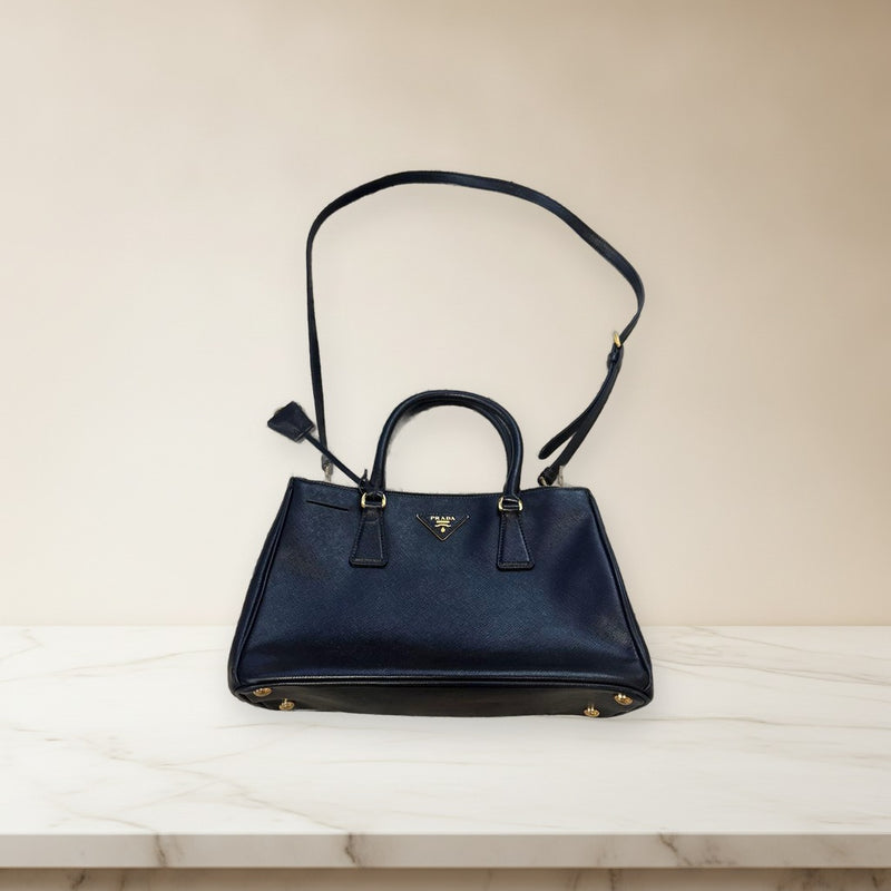 Prada Handbag Shoulder Bag Black Leather