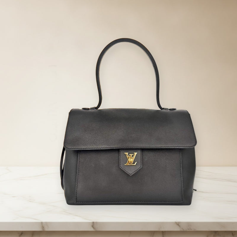 Louis Vuitton Lockme Pm FL3164 Handbag Shoulder Bag Leather Black