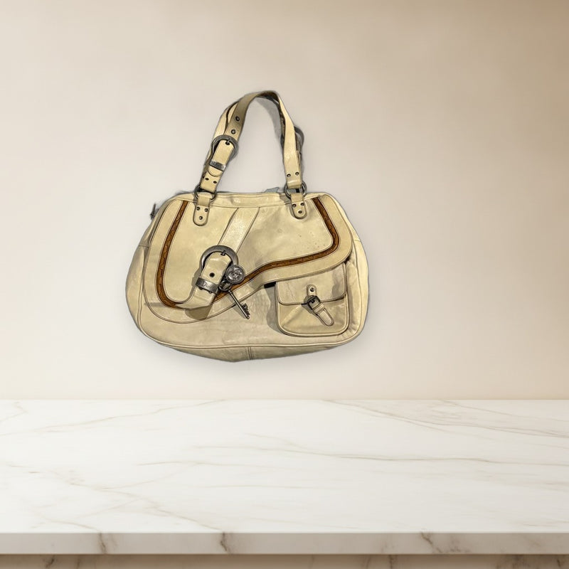 Christian Dior Gaucho Saddle Bag Leather Shoulder Handbag