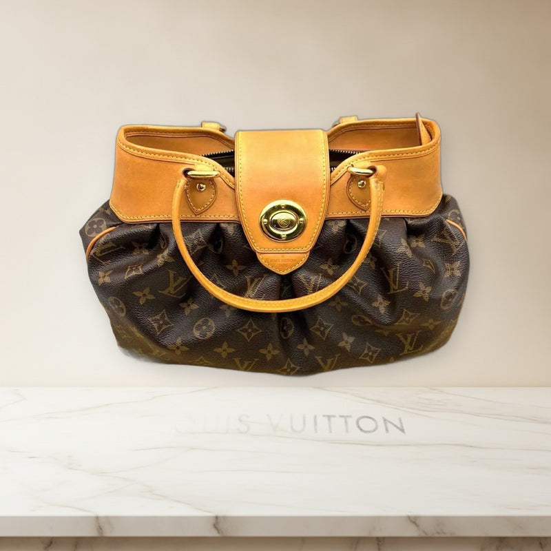Louis Vuitton Boétie Pm M45715 Handbag Shoulder Bag Monogram Pvc Leather Brown