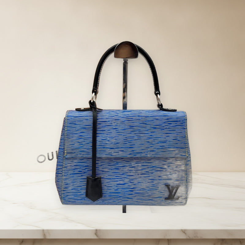 Louis Vuitton Epi Denim Cluny Bb CA2197 Handbag Shoulder Bag Blue