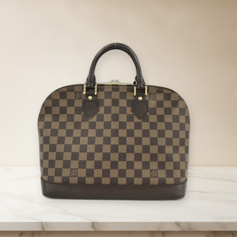 Louis Vuitton Alma N51131 FL0095 Handbag Damier Ebene Brown