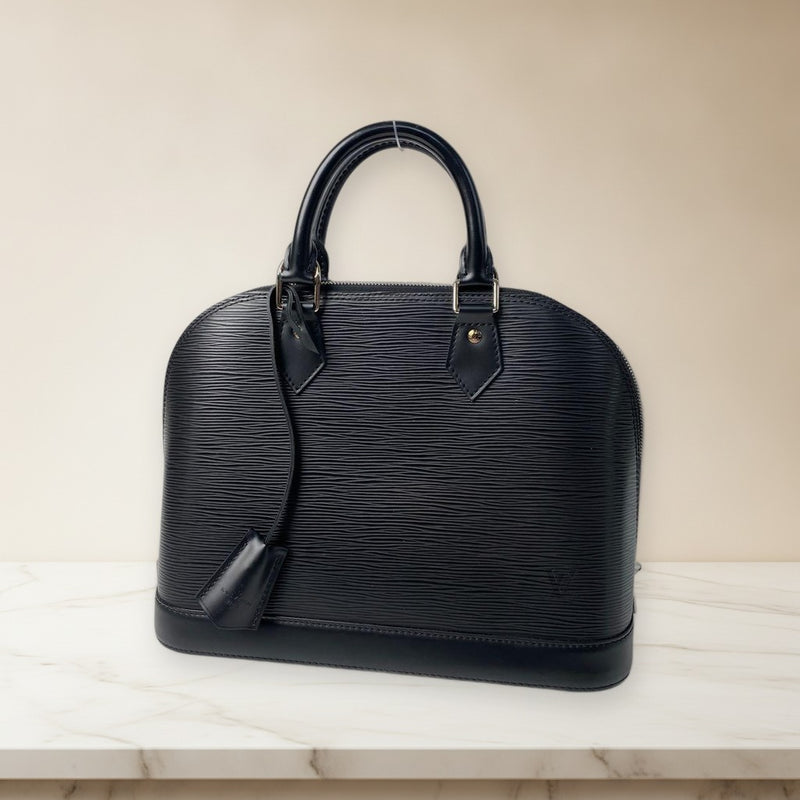 Louis Vuitton Alma Pm M80905 Handbag Epi Leather Noir Black TN1102