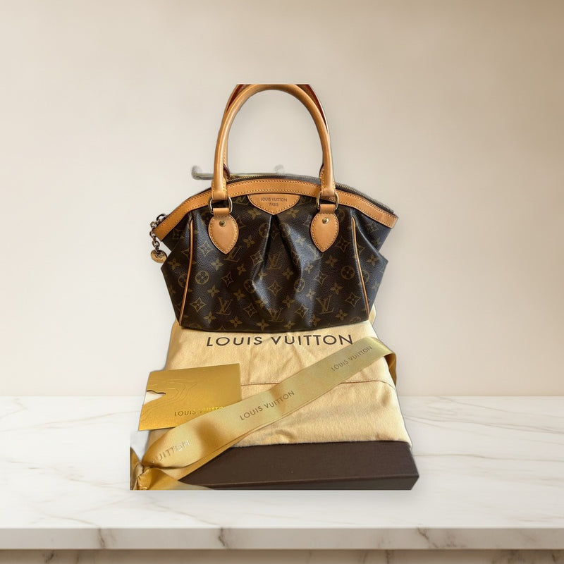 Louis Vuitton Tivoli Pm Handbag Monogram Canvas Brown Beige