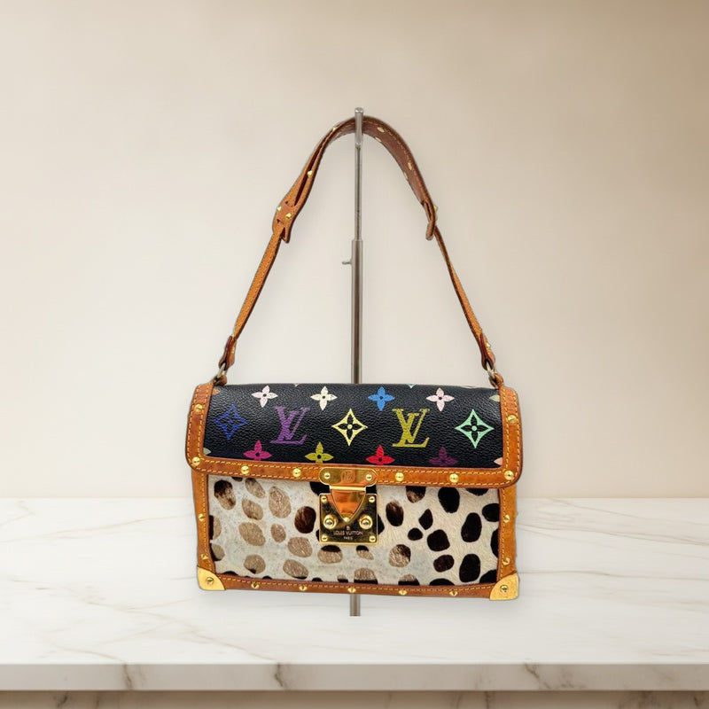 Louis Vuitton Sac Dalmatien Monogram Multicolore Handbag Pony Hair Leather