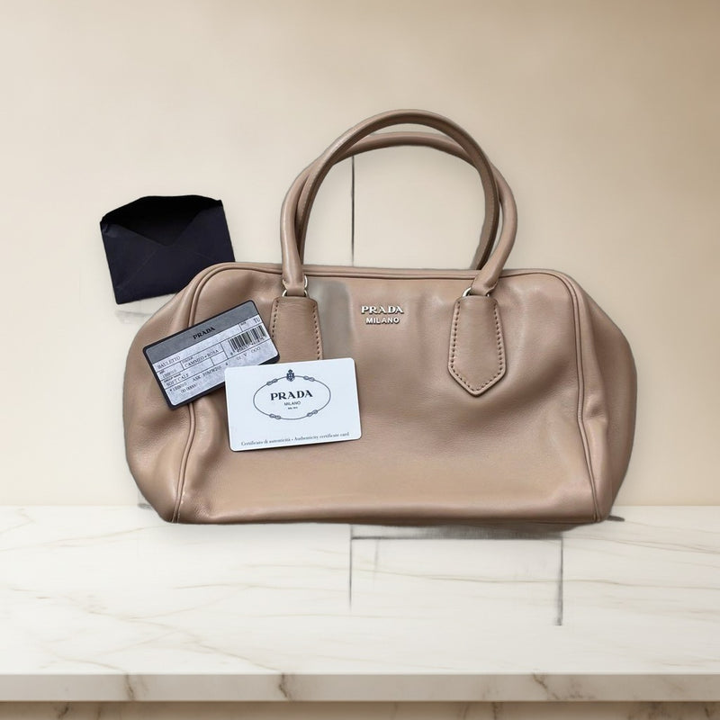 Prada 1BB010 Handbag Shoulder Bag Leather