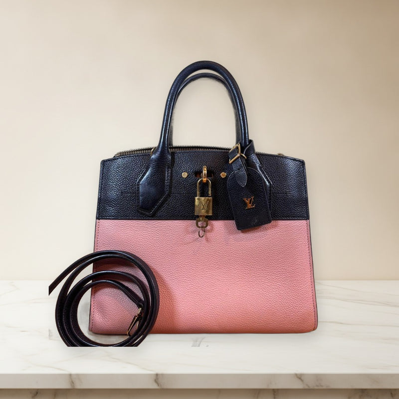 Louis Vuitton City Steamer Pm M51590 2-Way Handbag Shoulder Bag Leather