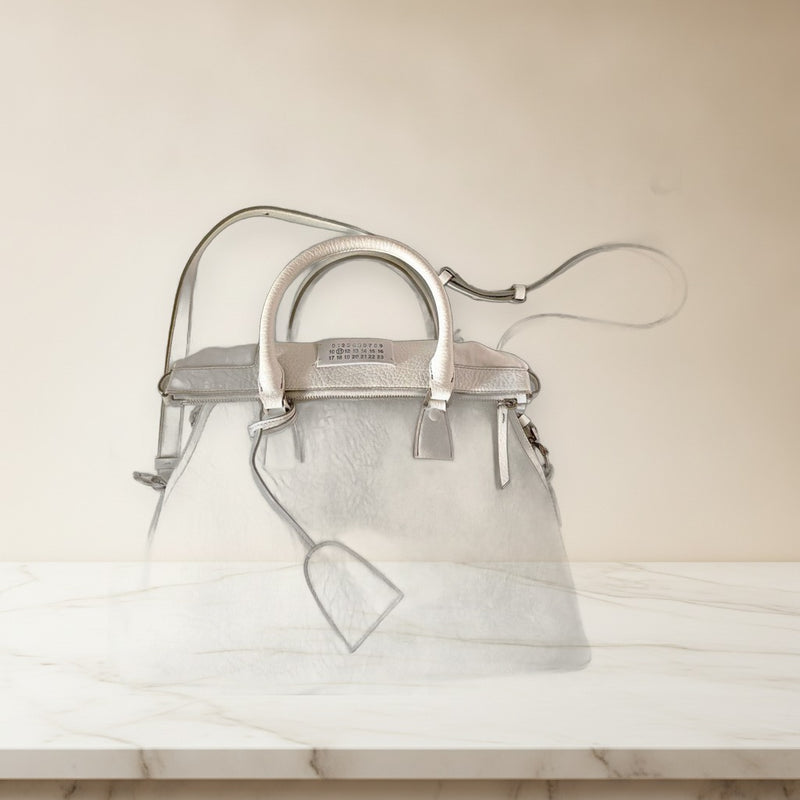 Maison Margiela 5AC Medium Handbag Shoulder Crossbody Calfskin Leather Metal